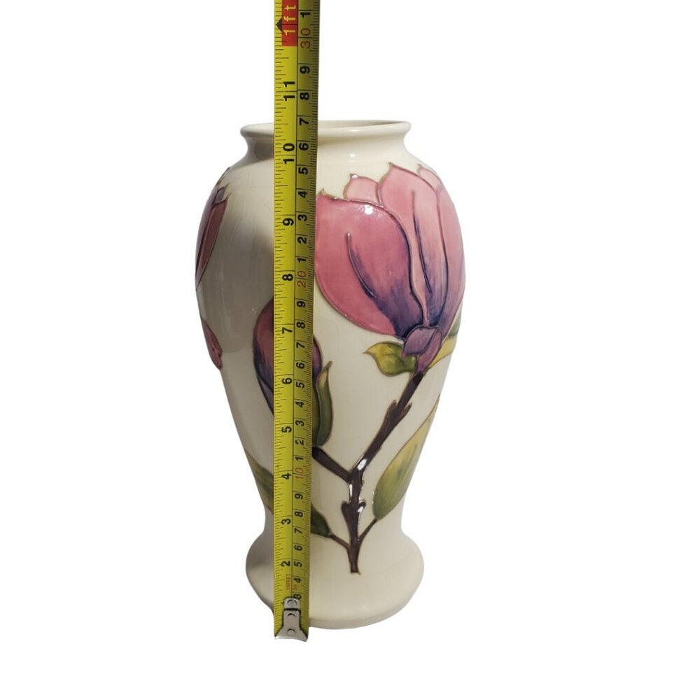 Vintage Moorcroft Magnolia Vase 10.5"– Walter Moorcroft ✨ - Picture 8 of 10